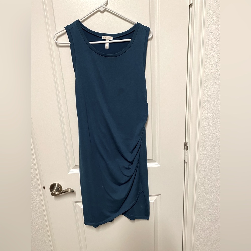 Leith ruched crossover hem dress